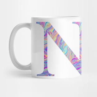 Nu Sorority Letter Sticker Mug